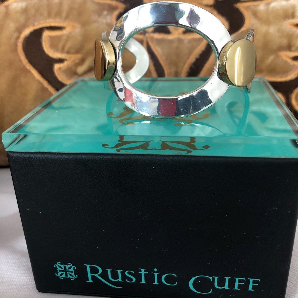 Rustic Cuff Gold And Silver Loop Cuff - image 1